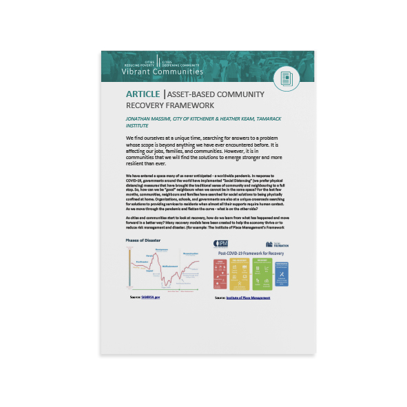 Asset-based Community Recovery Framework - Neighbourhood Centres Queensland