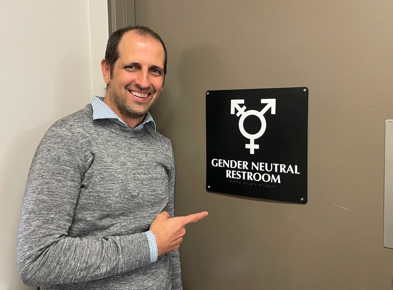 Small act, large impact: Gender Neutral bathroom signage at Caloundra